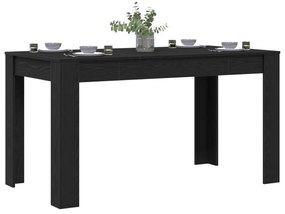 Étkezőasztal Fekete Tölgy 140x74,5x76 cm Műanyag