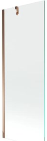 Mexen Next, kádparaván 1 szárny 70 x 150 cm, fix szárny, 6 mm átlátszó üveg, rózsa arany profil, 895-070-000-00-00-60