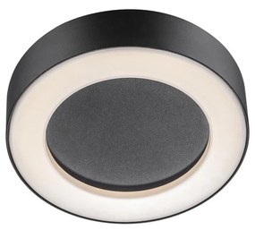 NORDLUX Teton kültéri fali/mennyezeti lámpa, fekete, 3000K melegfehér, beépített LED, 12W , 440 lm, 20.2cm átmérő, 84136003