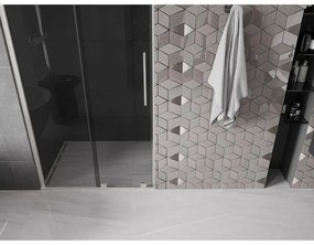 Mexen Velar, tolózuhanyajtó nyitáshoz 90 cm, 8 mm szürke üveg, csiszolt acél, 871-090-000-41-97