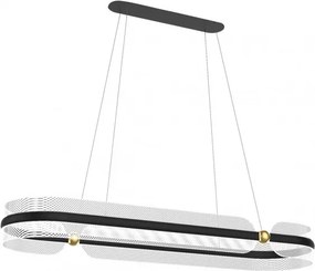 ITALUX PND-63728-56W-3K-BK-GD SOPLA Modern Led Függesztett Lámpa IP20
