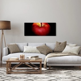 Az alma képe és a fekete háttér (120x50 cm)