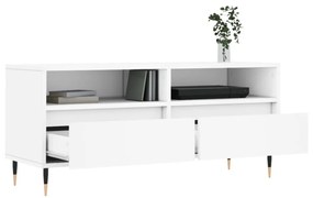 fehér szerelt fa TV-szekrény 100x34,5x44,5 cm