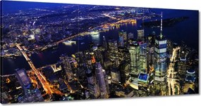 Festmények 180x90 New York felülnézet