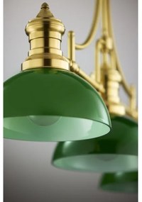 Jupiter 2074 - PLATINO rudas függeszték 3xE27/15W/230V zöld/arany