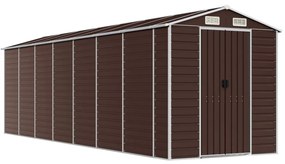 barna horganyzott acél kerti fészer 191 x 640 x 198 cm