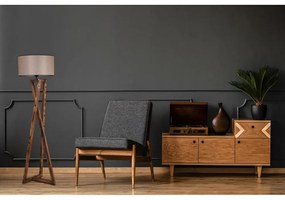 Barna állólámpa textil búrával (magasság 166 cm) Maçka – Opviq lights
