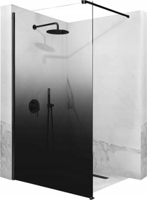 Zuhanyfal 110 cm Walk In Ăveg Rea Aero Ombre Fekete Matt 8 mm