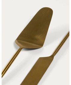 Rozsdamentes acél torta tálaló készlet 2 db-os Lite – Kave Home