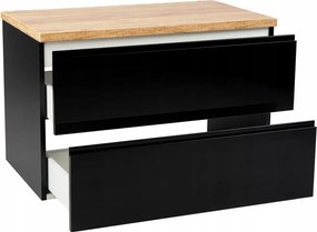 Függő fürdőszoba szekrény 80x50cm vastag asztallappal pultra szerelhető mosdó alá