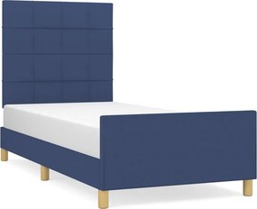 vidaXL ágykeret matrac nélkül 90x200 cm kék szövet