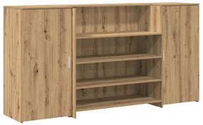recepciós pult kézműves tölgy 200x50x103,5 cm szerelt fa