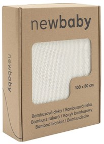 Bambusz kötött takaró New Baby 100x80 cm cream