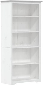 vidaXL BODO fehér tömör fenyőfa könyvszekrény 82 x 40 x 173 cm