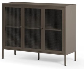 Szürke fém tálalószekrény 121x90x40 cm Layna – Marckeric