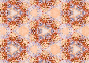 Fotótapéta flizelina Virágos kaleidoszkóp absztrakt szimmetria 368x254 +ragasztó