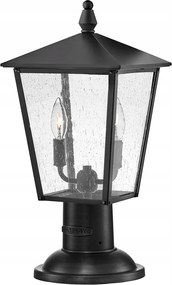 Kültéri lámpa klasszikus gyertyatartó zseblámpa fekete IP44 2 pont Hinkley