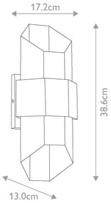 Quoizel QZ-CHASM-M-BKW - LED Kültéri lámpa CHASM 2xLED/5,5W/230V IP44