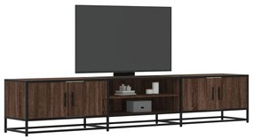 barna tölgy színű szerelt fa TV-szekrény 210 x 35 x 41 cm