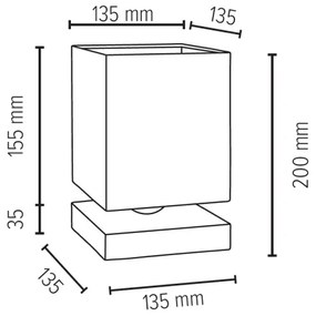 Spot-Light 7284174 - INGER asztali lámpa 1xE27/25W/230V