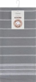 Konyhai törlőkendő szett 2 db 50x70 Rubi Eurofirany ezüst csíkos
