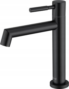 Ulytid Álló Fürdőszobai Mosdó Csaptelep Matt Fekete Magas 18 cm