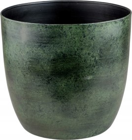 Fém virágtartó fedél növényekhez sötétzöld Alano 28 cm