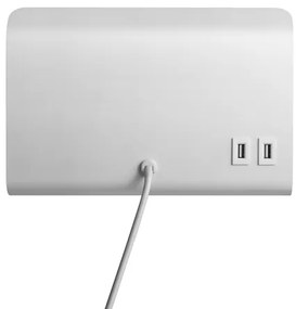 Nordlux ROOMI fali lámpa polccal, USB, 1xGU10/8W/230V, fehér