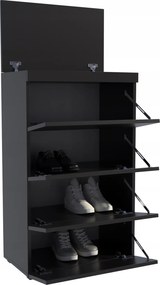 Cipősszekrény Figaro fekete 60cm-es cipőspolc nagy gardrób előszoba