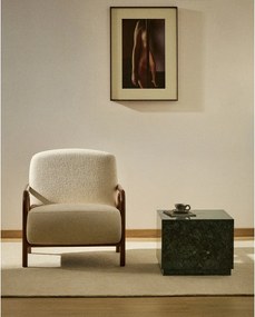 Bézs zsenília fotel Sylo – Kave Home