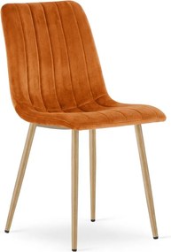 Terrakotta bársonyszék LAVA