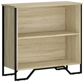 sonoma tölgy színű szerelt fa könyvespolc 80 x 31 x 74,5 cm