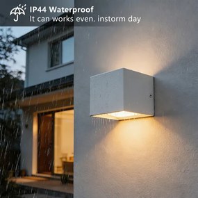 Brilagi - DONNANI kültéri LED fali lámpa, 5 W, 230 V, 10 cm, fehér, IP44