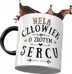 Fekete Bögre Neli Feleség Barátnő Ajándék Nyomtatott Fotóval