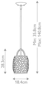 Függeszték Ezüst ELSTEAD FE-ZARA-P