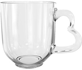 Altom Heart üveg bögre szett, 310 ml, 6 db