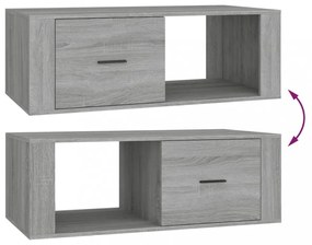 szürke sonoma szerelt fa dohányzóasztal 100x50,5x35 cm