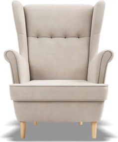 Uszak Mini fotel, bársony, bézs