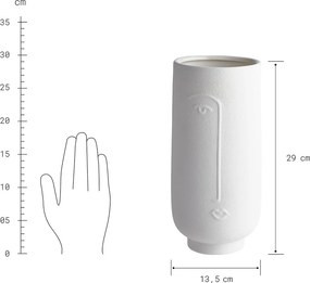 LINE ART váza, fehér 29cm