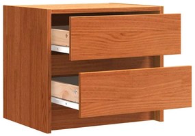vidaXL Éjjeliszekrények 2 pcs Faggyú barna 40 x 30.5 x 35.5 cm Fenyőfa