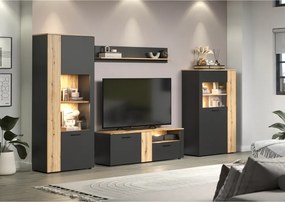 Vitrin, grafit/evoke tölgy, ESENA 1D1W