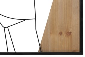 Fali panel szalag -b- vas és fa 50x2x90cm
