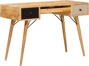 vidaXL Íróasztal fiókkal Barna 110 x 55 x 76 cm Tömör Mangófát