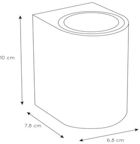 Lucide 69801/01/31 - Kültéri fali lámpa ZARO 1xGU10/35W/230V IP44 fehér