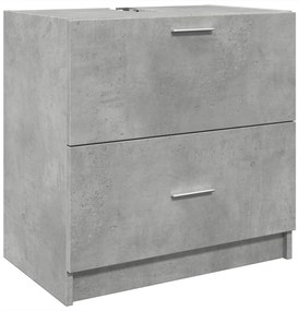 Betonszürke szerelt fa mosdószekrény 59 x 37 x 59 cm