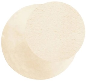 HUARTE krémszínű rövid szálú puha és mosható szőnyeg Ø 120 cm