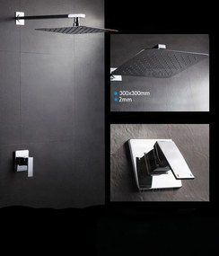 Falba süllyesztett zuhanypanel EYN PT23979 esőztető funkcióval és LED-világítással, króm és ezüst kivitelben