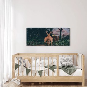Két zsiráf képe (120x50 cm)