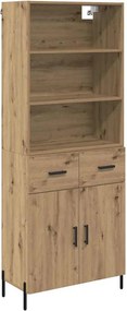 vidaXL Magasfiú fiókkal Artisan tölgy 69,5 x 32,5 x 180 cm Faanyag
