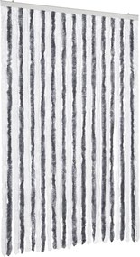 vidaXL szürke és fehér zsenília rovarfüggöny 118 x 220 cm